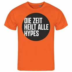 deinshirt Print-Shirt Herren T-Shirt Die Zeit heilt alle Hypes Funshirt Orange/Gelb