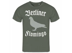 deinshirt Print-Shirt Herren T-Shirt Berliner Flamingo Funshirt Dunkelgrün/Grün