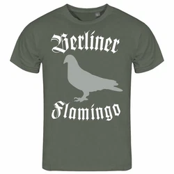 deinshirt Print-Shirt Herren T-Shirt Berliner Flamingo Funshirt Dunkelgrün/Grün