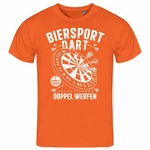 deinshirt Print-Shirt Herren T-Shirt Biersport Dart Funshirt mit Motiv Orange