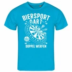 deinshirt Print-Shirt Herren T-Shirt Biersport Dart Funshirt mit Motiv Hellblau