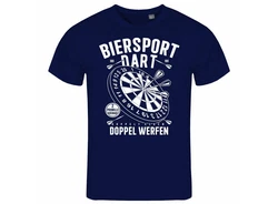 deinshirt Print-Shirt Herren T-Shirt Biersport Dart Funshirt mit Motiv Hellblau/Blau/Dunkelblau