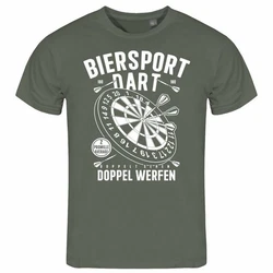 deinshirt Print-Shirt Herren T-Shirt Biersport Dart Funshirt mit Motiv Dunkelgrün/Grün