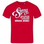 deinshirt Print-Shirt Herren T-Shirt Sorry mein Kostüm hat der Hund gefressen Funshirt mit Motiv Dunkelrot/Rot