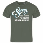deinshirt Print-Shirt Herren T-Shirt Sorry mein Kostüm hat der Hund gefressen Funshirt mit Motiv Dunkelgrün/Grün/Braun