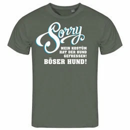 Print-Shirt Herren T-Shirt Sorry mein Kostm hat der Hund gefressen Funshirt mit Motiv
