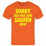 deinshirt Print-Shirt Herren T-Shirt Sorry bin nur zum saufen hier 