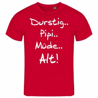 deinshirt Print-Shirt Herren T-Shirt Durstig pipi mde alt Funshirt Dunkelrot/Rot/Rosa deinshirt Print-Shirt Herren T-Shirt Durstig pipi mde alt Funshirt Dunkelrot/Rot/Rosa