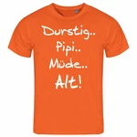 deinshirt Print-Shirt Herren T-Shirt Durstig pipi mde alt Funshirt Orange/Braun