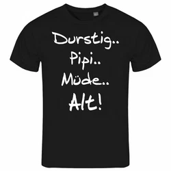 deinshirt Print-Shirt Herren T-Shirt Durstig pipi mde alt Funshirt Braun/Lila/Schwarz/Rosa
