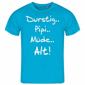 deinshirt Print-Shirt Herren T-Shirt Durstig pipi mde alt Funshirt Türkis/Hellblau/Blau deinshirt Print-Shirt Herren T-Shirt Durstig pipi mde alt Funshirt Türkis/Hellblau/Blau