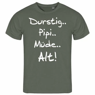 deinshirt Print-Shirt Herren T-Shirt Durstig pipi mde alt Funshirt Grün/Dunkelgrün/Braun deinshirt Print-Shirt Herren T-Shirt Durstig pipi mde alt Funshirt Grün/Dunkelgrün/Braun