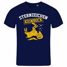 Print-Shirt Herren T-Shirt Sternzeichen KEIN BOCK Funshirt mit Motiv
