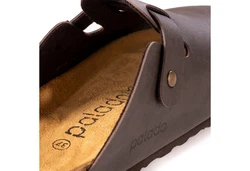 Palado Herren Clog Kiel Dunkelbraun/Braun/Beige