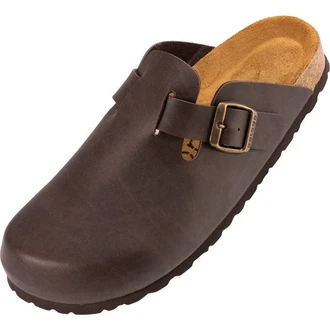 Palado Herren Clog Kiel Dunkelbraun/Braun/Beige