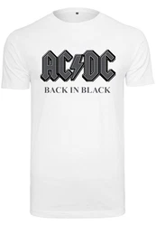 Merchcode T-Shirt acdc Back In Black Tee weiß