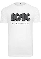 Merchcode T-Shirt acdc Back In Black Tee weiß