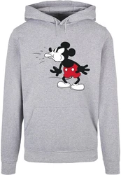 ABSOLUTE CULT Kapuzensweatshirt Herren Mickey Mouse - Tongue Hoody Hellgrau/Grau/Silber/Dunkelgrau/Rot