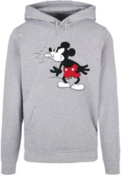 ABSOLUTE CULT Kapuzensweatshirt Herren Mickey Mouse - Tongue Hoody Hellgrau/Grau/Silber/Dunkelgrau/Rot
