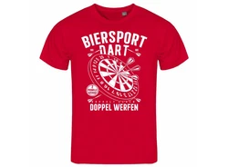 deinshirt Print-Shirt Herren T-Shirt Biersport Dart Funshirt mit Motiv Dunkelrot/Rot