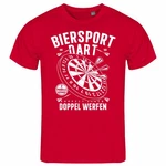 deinshirt Print-Shirt Herren T-Shirt Biersport Dart Funshirt mit Motiv Dunkelrot/Rot