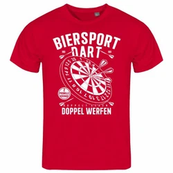 deinshirt Print-Shirt Herren T-Shirt Biersport Dart Funshirt mit Motiv Dunkelrot/Rot