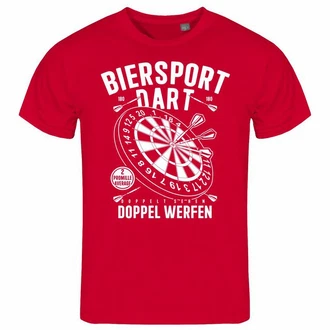 deinshirt Print-Shirt Herren T-Shirt Biersport Dart Funshirt mit Motiv Dunkelrot/Rot
