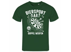 deinshirt Print-Shirt Herren T-Shirt Biersport Dart Funshirt mit Motiv Grün/Dunkelgrün