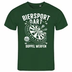 deinshirt Print-Shirt Herren T-Shirt Biersport Dart Funshirt mit Motiv Grün/Dunkelgrün