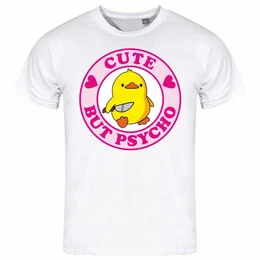 Print-Shirt Herren T-Shirt Cute but Psycho Funshirt mit Motiv