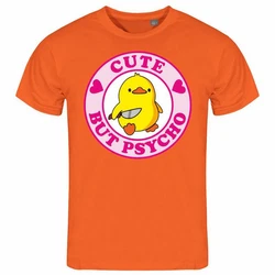 deinshirt Print-Shirt Herren T-Shirt Cute but Psycho Funshirt (Mit Motiv) Orange/Rosa/Gelb