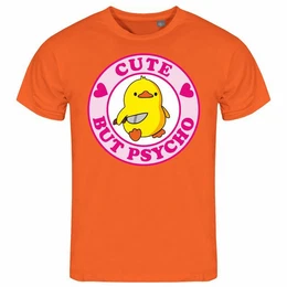 Print-Shirt Herren T-Shirt Cute but Psycho Funshirt mit Motiv