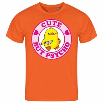 deinshirt Print-Shirt Herren T-Shirt Cute but Psycho Funshirt (Mit Motiv) Orange/Rosa/Gelb
