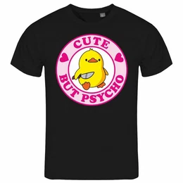 Print-Shirt Herren T-Shirt Cute but Psycho Funshirt mit Motiv