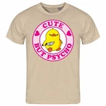 deinshirt Print-Shirt Herren T-Shirt Cute but Psycho Funshirt (Mit Motiv) Rosa/Braun/Rot/Gelb
