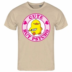 deinshirt Print-Shirt Herren T-Shirt Cute but Psycho Funshirt (Mit Motiv) Rosa/Braun/Rot/Gelb