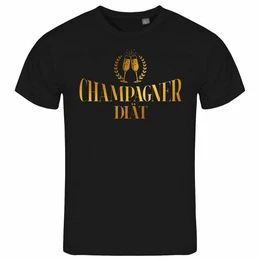 Print-Shirt Herren T-Shirt Champagner Dit Funshirt mit Motiv