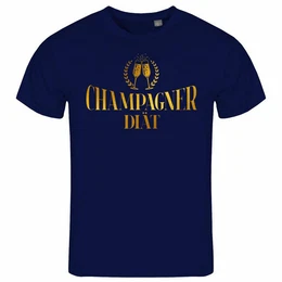 Print-Shirt Herren T-Shirt Champagner Dit Funshirt mit Motiv