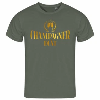 deinshirt Print-Shirt Herren T-Shirt Champagner Dit Funshirt mit Motiv Beige/Dunkelgrün deinshirt Print-Shirt Herren T-Shirt Champagner Dit Funshirt mit Motiv Beige/Dunkelgrün