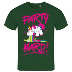 deinshirt Print-Shirt PARTY HARD Funshirt Dunkelgrün/Grün/Rosa/Dunkelrot