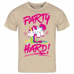 deinshirt Print-Shirt PARTY HARD Funshirt Braun/Lila/Grau/Khaki/Gold/Rosa