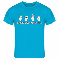 deinshirt Print-Shirt Herren T-Shirt Schere Stein Papier Funshirt (FLEX) 