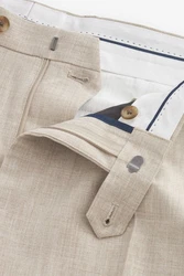 Next Anzug Motion Flex Hose-Skinny Fit Khaki/Beige/Braun