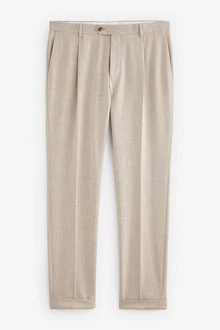 Next Anzug Motion Flex Hose-Skinny Fit Khaki/Beige/Braun