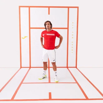 Joma Tennisshort BERMUDA DRIVE II Rot/Dunkelrot/Orange