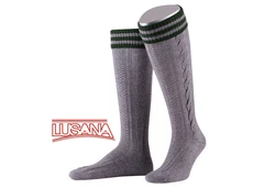 Lusana Trachtensocken Trachtenstrümpfe Lila/Grau/Grün/Gelb/Rosa