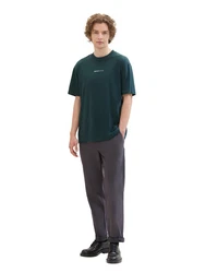 TOM TAILOR Denim Chinohose Grün/Dunkelgrün/Türkis