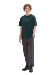 TOM TAILOR Denim Chinohose Grün/Dunkelgrün/Türkis
