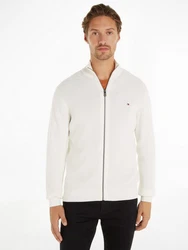 Tommy Hilfiger Cardigan REFINED STRUCTURE ZIP THRU wei
