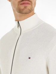 Tommy Hilfiger Cardigan REFINED STRUCTURE ZIP THRU wei